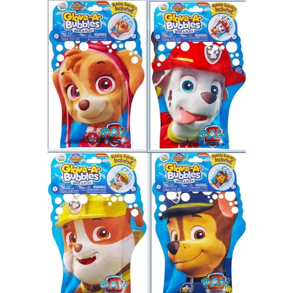 ZURU Bubble Wow Paw Patrol Glove-A-Bubbles Wave & Play (8 Pack) - Free Shipping - Picture 3 of 4